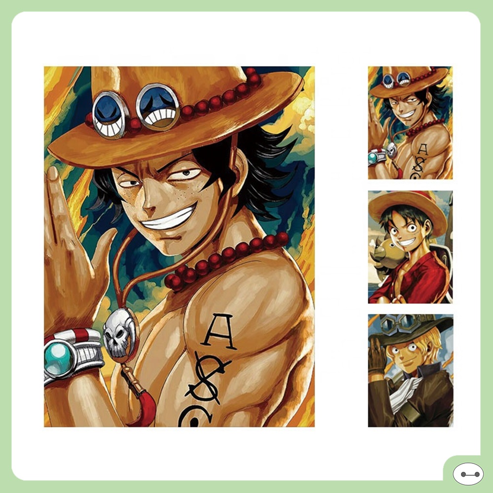 POSTER 3D 40×30 ACE – LUFFY – SABO