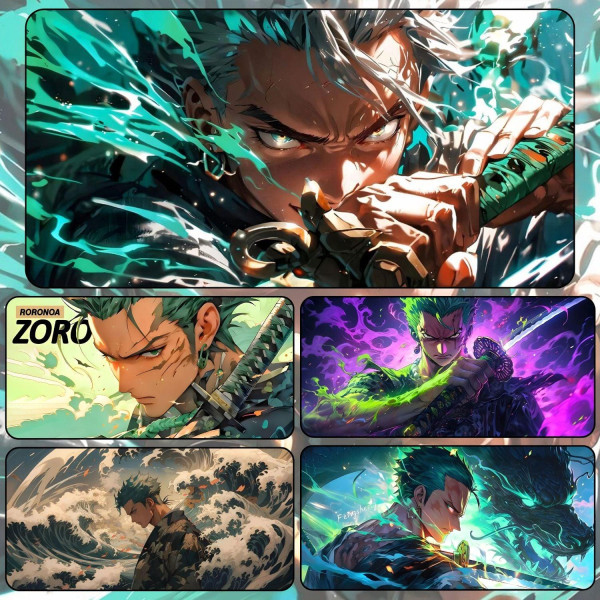 LÓT CHUỘT RORONOA ZORO ONE PIECE CỠ LỚN SIZE 90X40 DÀY 3MM