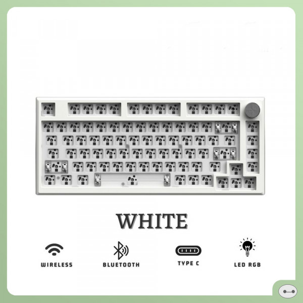 BỘ KIT BÀN PHÍM CƠ FL ESPORTS MK750 3 MODE WHITE