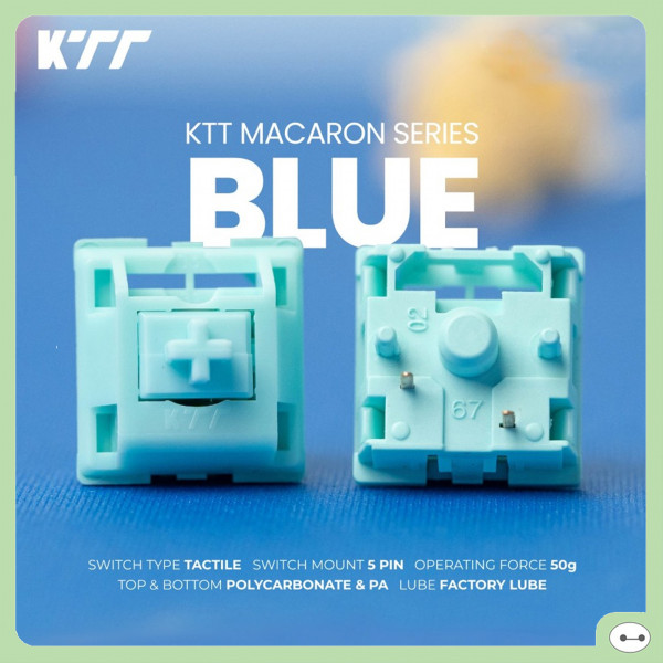 HỘP 45 SWITCH KTT MACARON BLUE (TACTILE/5 PIN)
