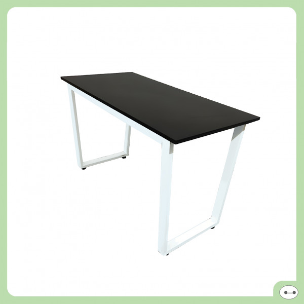 BÀN GAMING CHỮ U UG05 MẶT GỖ ĐEN CHÂN TRẮNG