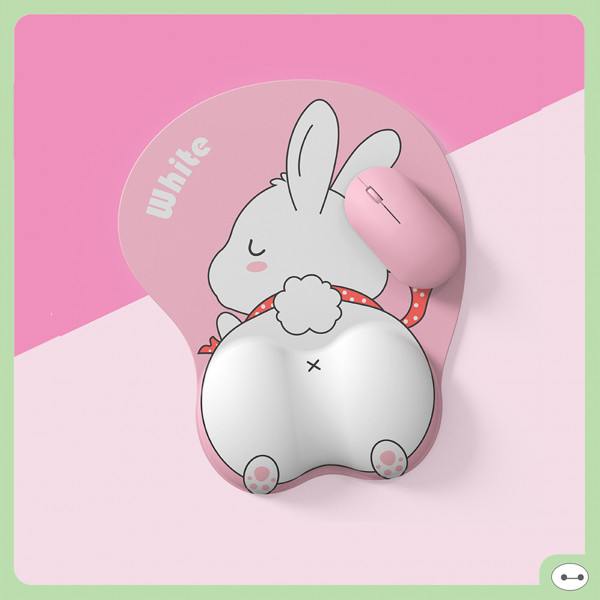 LÓT CHUỘT 3D SILICON KÊ CỔ TAY WHITE BUNNY