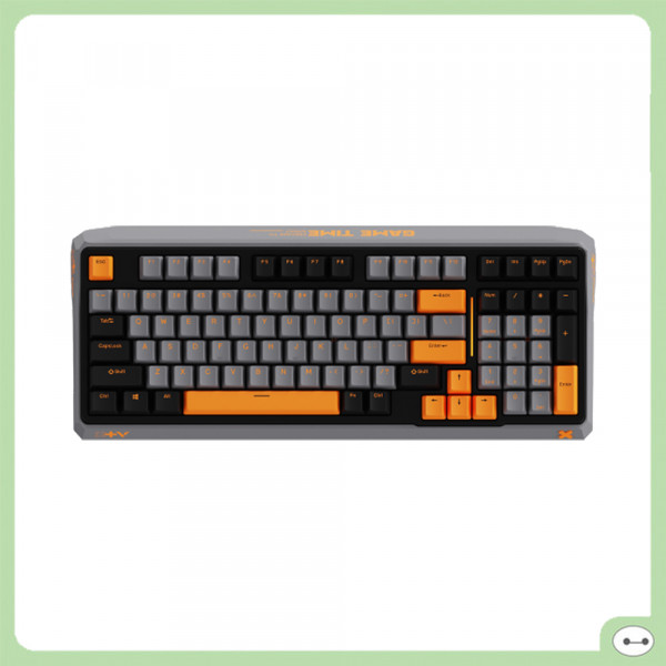 BÀN PHÍM CƠ RAPOO V750PRO-98 BLACK GREY ORANGE SWITCH QUANG HỌC