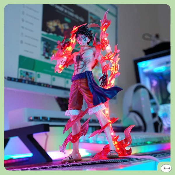 MÔ HÌNH LUFFY SAKURA HAKI BẢN CÓ LED 24CM