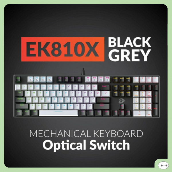 BÀN PHÍM CƠ DAREU EK810X BLACK GREY OPTICAL BLUE SWITCH