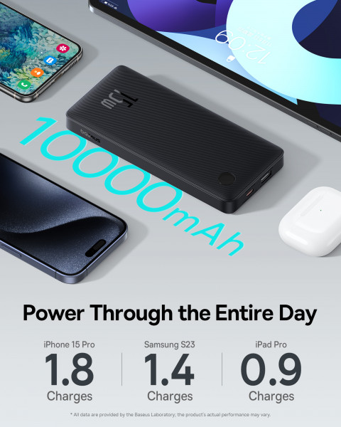 PIN DỰ PHÒNG BASEUS AIRPOW LITE POWER BANK 10000MAH 15W COSMIC BLACK