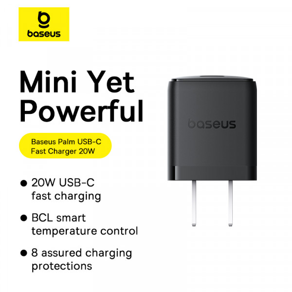 CỦ SẠC BASEUS COMPACT CHARGER ĐEN (2U/10.5W/2 CỔNG USB)