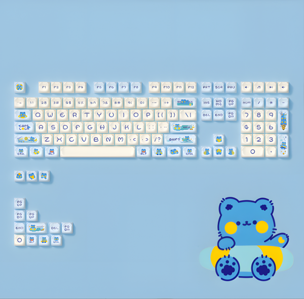 BỘ KEYCAP AKKO LEMON BEAR (PBT/OEM PROFILE/122 PHÍM)