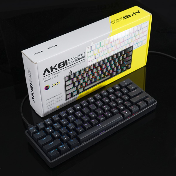 BÀN PHÍM CƠ ASESTEK AK61 RGB BLACK BLUE SWITCH