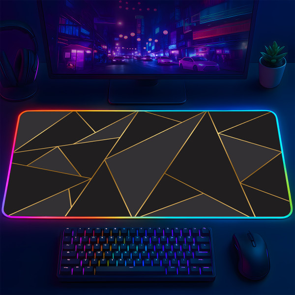 LÓT CHUỘT LED RGB 80×30 BLACK GOLD