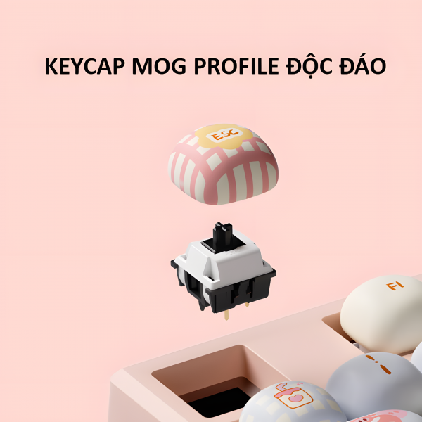 BÀN PHÍM CƠ MONSGEEK MG108B PIGGY PARTY CUTE AKKO V3 PIANO PRO SWITCH