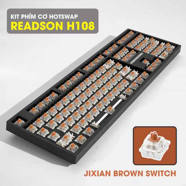 KIT BÀN PHÍM CƠ READSON H108 ĐEN BROWN SWITCH