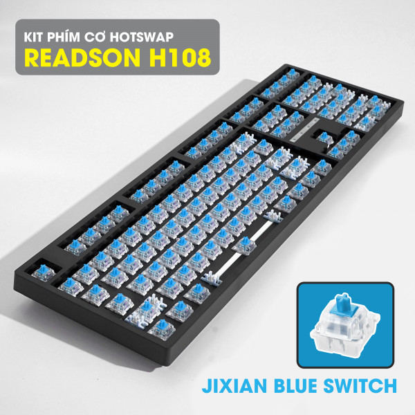 KIT BÀN PHÍM CƠ READSON H108 ĐEN BLUE SWITCH