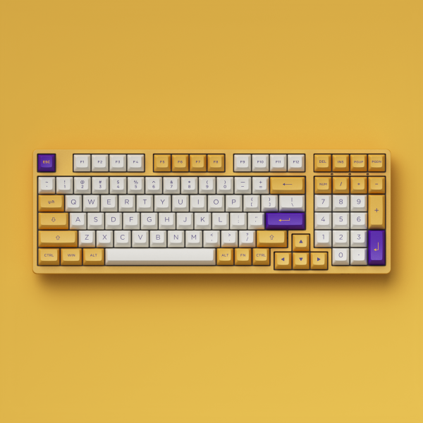 BÀN PHÍM CƠ AKKO 3098S LOS ANGELES AKKO CREAMY YELLOW PRO SWITCH