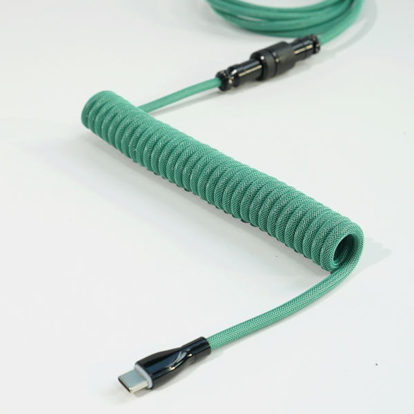 DÂY CÁP BÀN PHÍM CUSTOM TPC011 8K TYPE-C BỌC DÙ 1.5M DARK GREEN