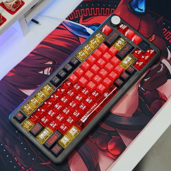 BÀN PHÍM CƠ ATTACK SHARK X85 PRO MULTI MODES PC X PBT ENGRAVED ASUKA LANGLEY SORYU VERSION 2 STRAWBERRY SWITCH