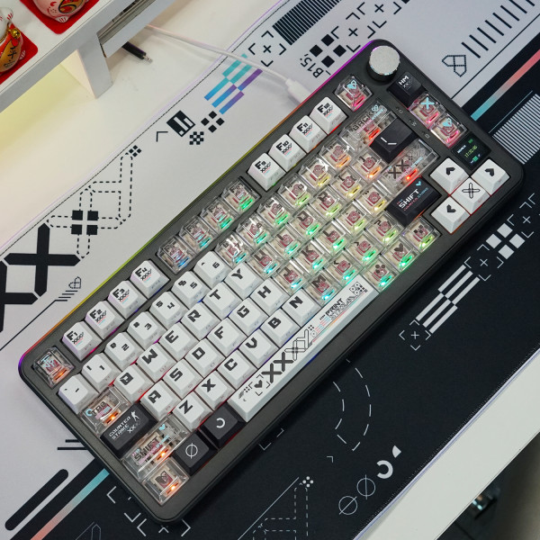 BÀN PHÍM CƠ ATTACK SHARK X85 PRO MULTI MODES PC X PBT ENGRAVED STREAM X VERSION 1 STRAWBERRY SWITCH