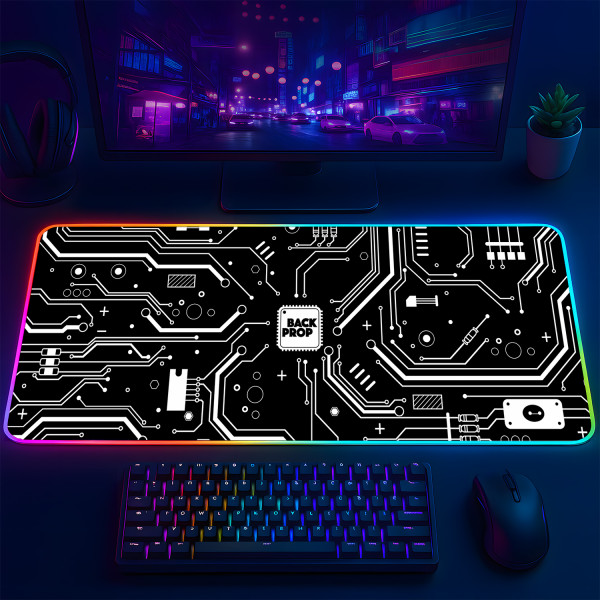 LÓT CHUỘT LED RGB 80×30 BẢNG MẠCH ĐEN