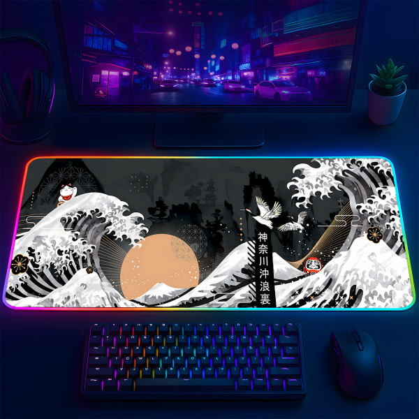 LÓT CHUỘT LED RGB 80×30 SÓNG MẶT TRĂNG