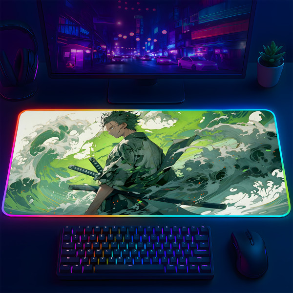 LÓT CHUỘT LED RGB 80×30 ZORO GREEN