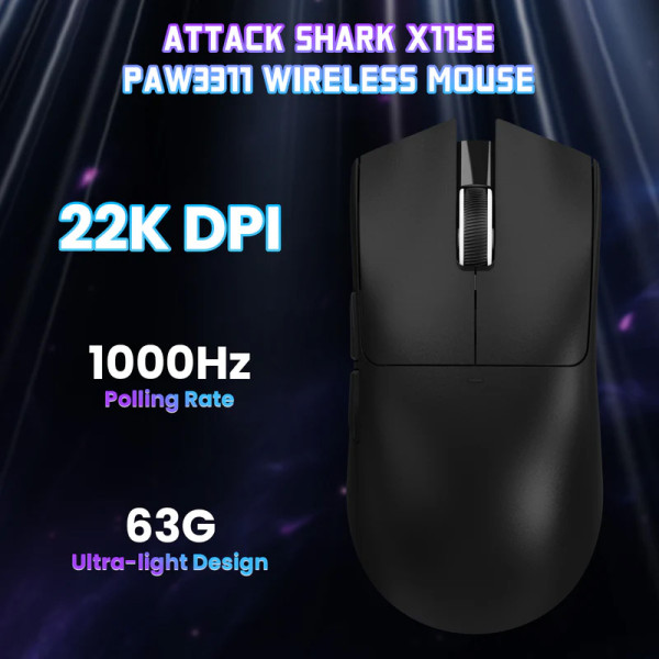 CHUỘT ATTACK SHARK X11SE MULTI MODES ĐEN (PAW3311/59G)