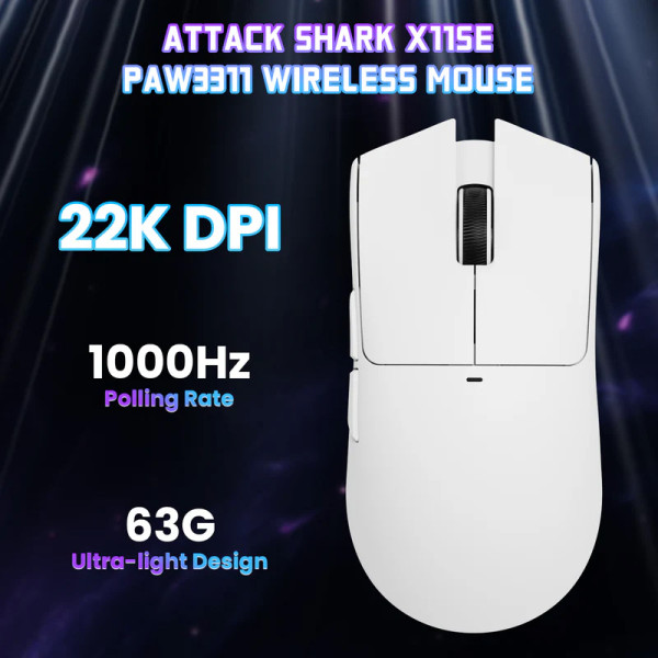 CHUỘT ATTACK SHARK X11SE MULTI MODES TRẮNG (PAW3311/59G)