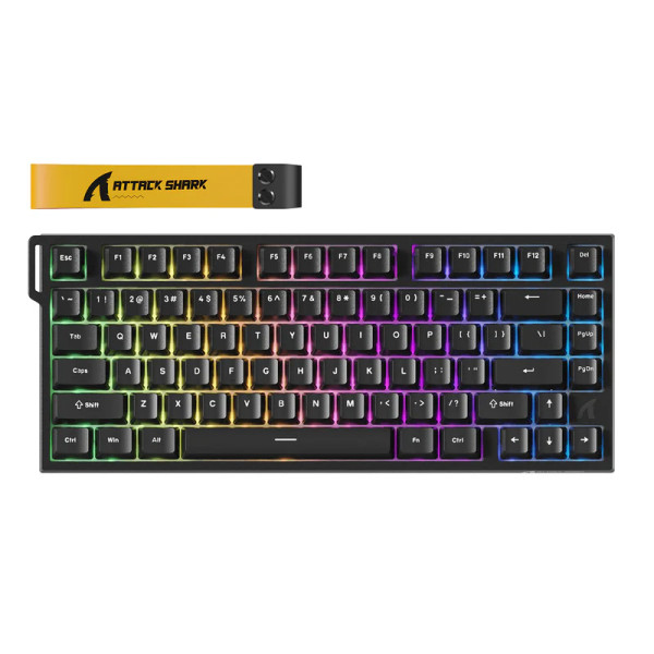 BÀN PHÍM CƠ ATTACK SHARK R82HE BLACK MAGNETIC AMBER SWITCH