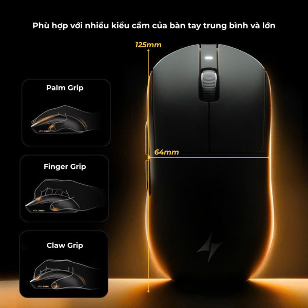 CHUỘT ATK A9 SE X NEARLINK MULTI MODES ĐEN (PAW3311/53G)