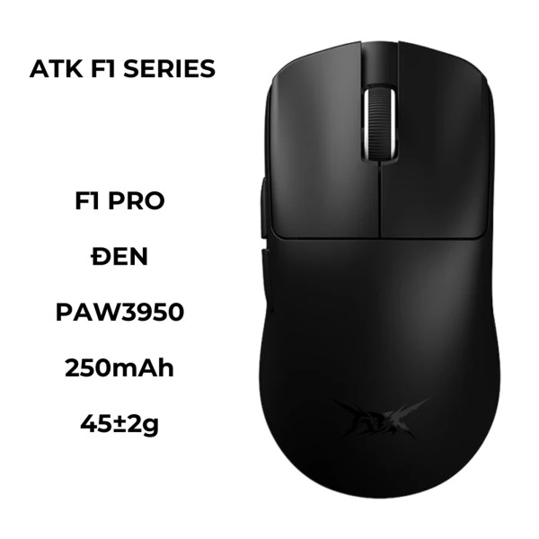 CHUỘT ATK F1 PRO 8K DUAL MODES ĐEN (PAW3950/45G)