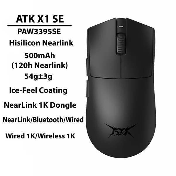 CHUỘT ATK X1 SE MULTI MODES ĐEN (PAW3395SE/54G)