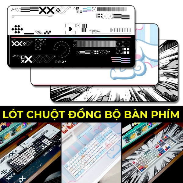 LÓT CHUỘT ĐỒNG BỘ KEYCAP PUDDING CỠ LỚN SIZE 80X30 DÀY 3MM