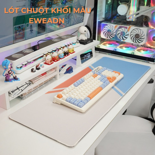 LÓT CHUỘT KHỐI MÀU EWEADN CỠ LỚN SIZE 80X30 DÀY 3MM