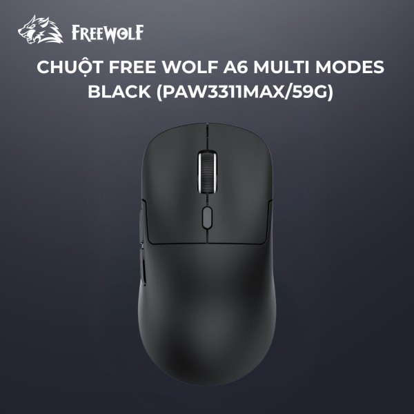 CHUỘT FREE WOLF A6 MULTI MODES BLACK (PAW3311MAX/59G)
