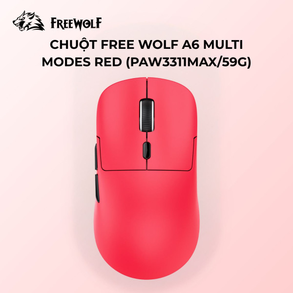 CHUỘT FREE WOLF A6 MULTI MODES RED (PAW3311MAX/59G)