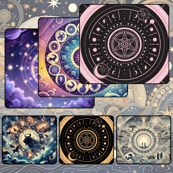 LÓT CHUỘT CHIÊM TINH ASTROLOGY ZODIAC SIZE 35X30 DÀY 5MM