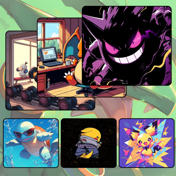 LÓT CHUỘT POKEMON GAMING SIZE 45X40 DÀY 5MM