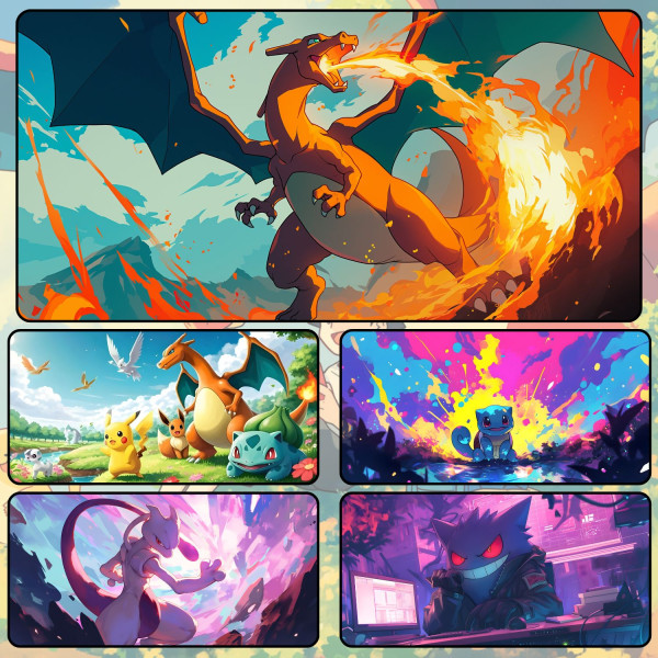 LÓT CHUỘT POKEMON CỠ LỚN SIZE 90X40 DÀY 3MM