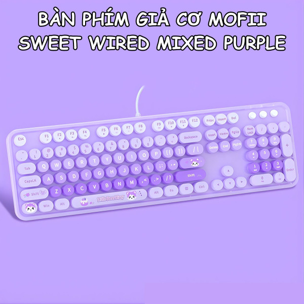 BÀN PHÍM GIẢ CƠ MOFII SWEET WIRED MIXED PURPLE