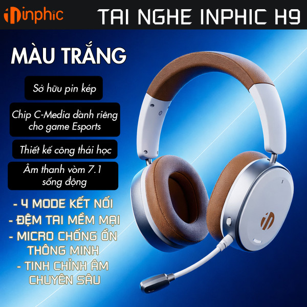 TAI NGHE INPHIC H9 C-MEDIA MULTI MODES TRẮNG