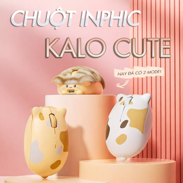 CHUỘT INPHIC KALO CUTE MULTI MODES VÀNG