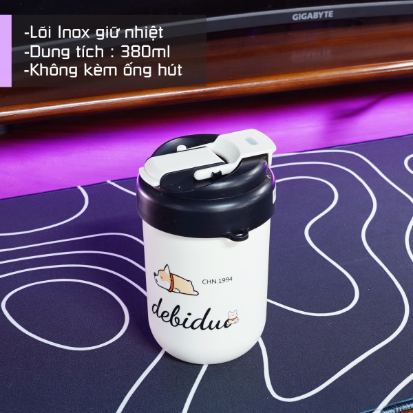 Cốc giữ nhiệt 380ml Dog Debiduo