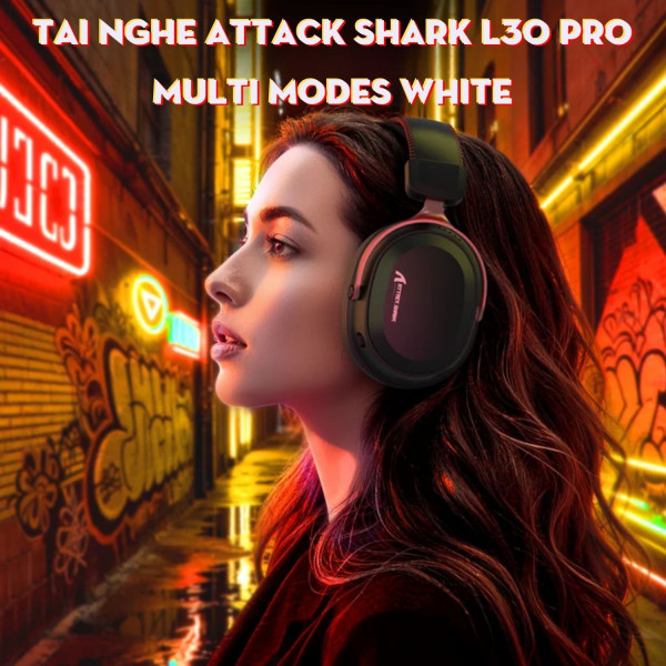 TAI NGHE ATTACK SHARK L30 PRO MULTI MODES BLACK RED