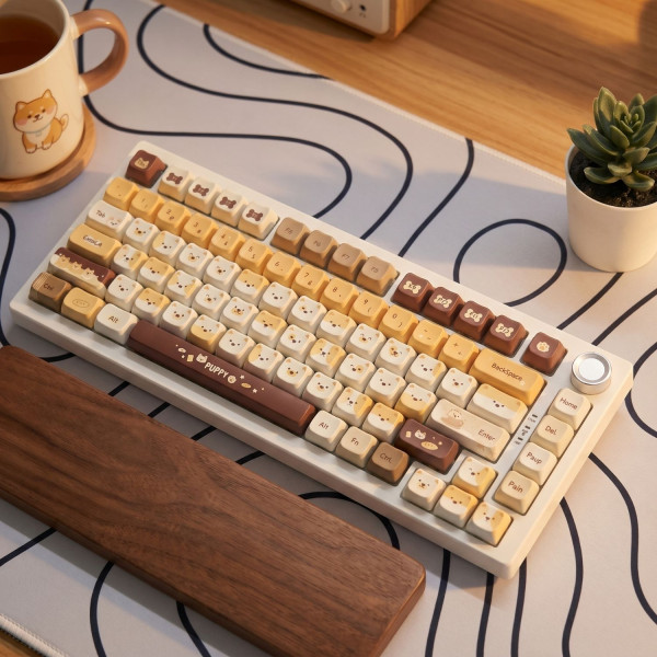 BỘ KEYCAP DYE-SUB PAWN PUPPY (PBT/MAO PROFILE/132 PHÍM)