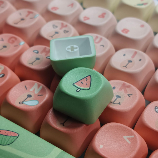 BỘ KEYCAP DYE-SUB GREEN CAPYBARA (PBT/MOA PROFILE/132 PHÍM)