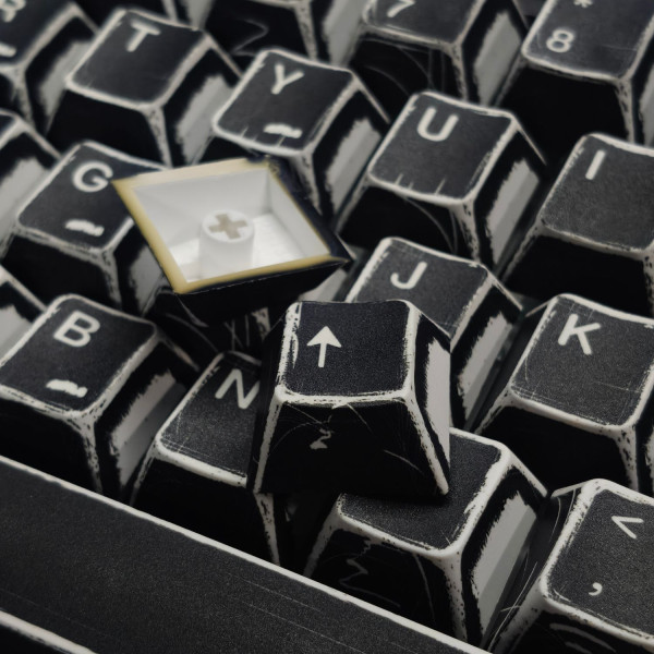BỘ KEYCAP DYE-SUB BLACK COMIC (PBT/CHERRY PROFILE/136 PHÍM)