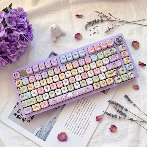 BỘ KEYCAP DYE-SUB RAINBOW SHIN (PBT/MOA PROFILE/135 PHÍM)