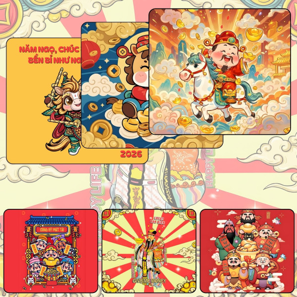 LÓT CHUỘT TẾT BÍNH NGỌ 2026 SIZE 45X40 DÀY 3MM