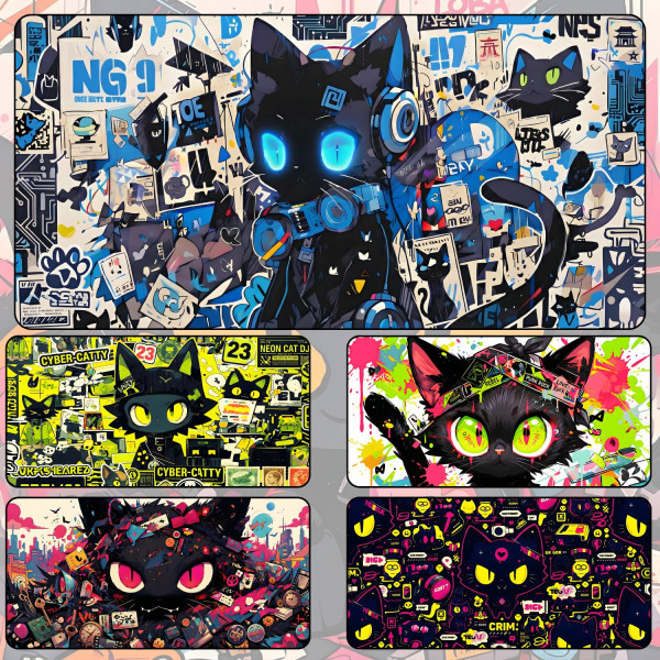 LÓT CHUỘT MÈO GRAFFITI 2026 CỠ LỚN SIZE 80X30 DÀY 5MM