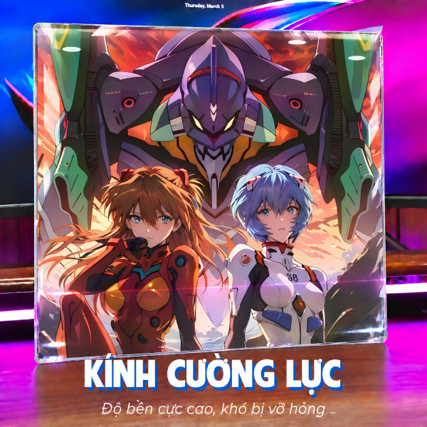 LÓT CHUỘT KÍNH CƯỜNG LỰC SHIN SEIKI EVANGELION GAMING SIZE 35X30 DÀY 3MM