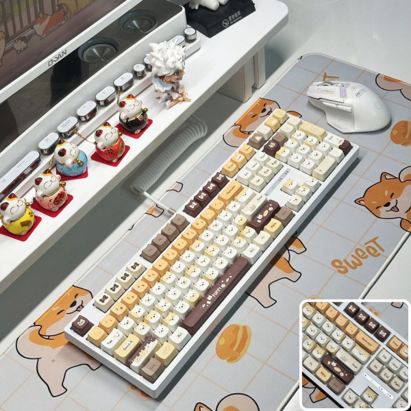 BÀN PHÍM CƠ LEAVEN K108 PAWN PUPPY POM GREEN SWITCH